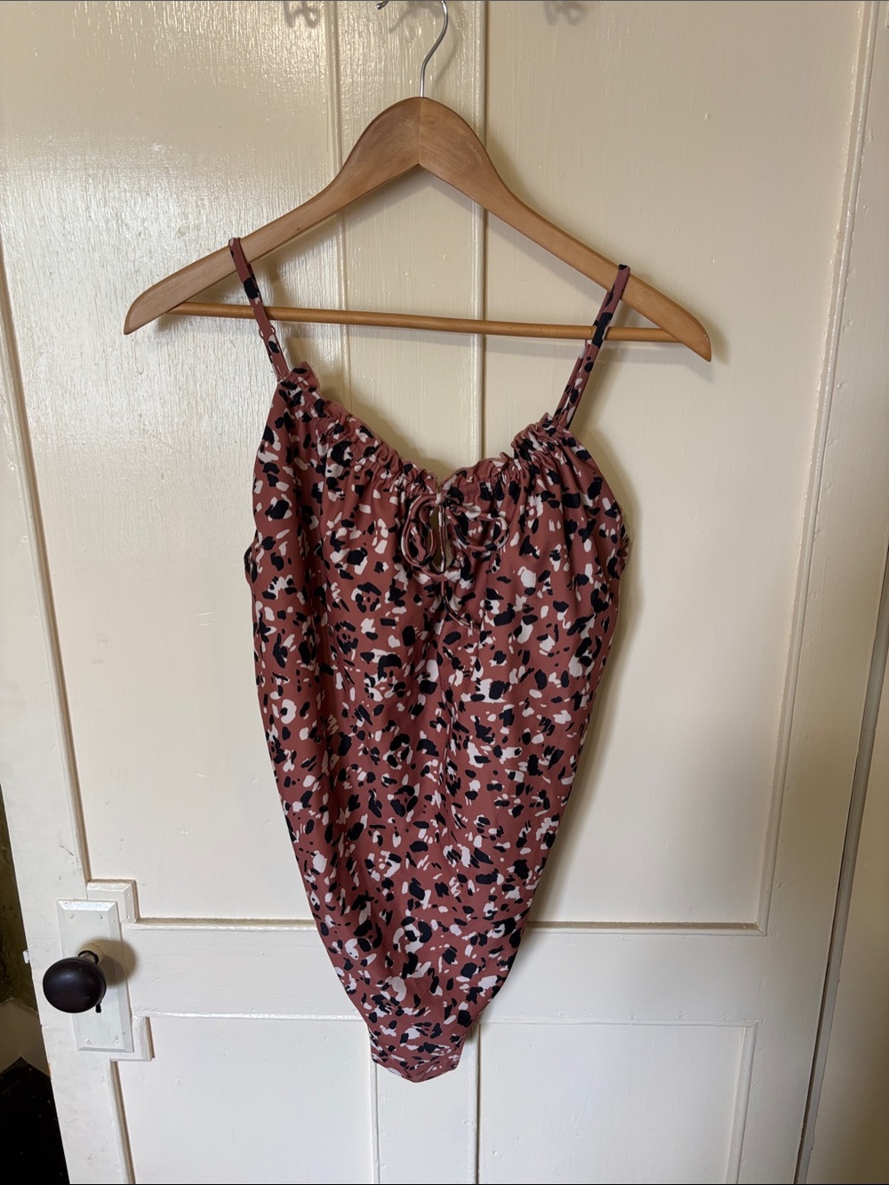 Old Navy Mauve Animal-Print One-Piece Swimsuit
